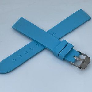 Replacement Strap Blue Rubber Band for Watch 16mm